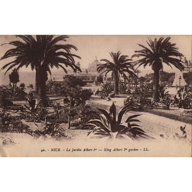 Carte postale ancienne Nice Jardin Albert 1er King Albert 1st Garden LL