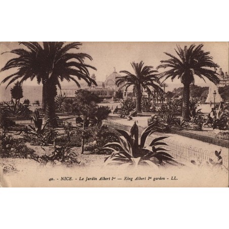Carte postale ancienne Nice Jardin Albert 1er King Albert 1st Garden LL