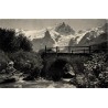 Carte postale ancienne La Grave pont du Chazelet et la Meije Hautes Alpes