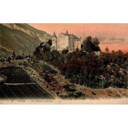 Carte postale ancienne Culoz château La Fléchère Ain