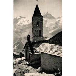 Carte postale ancienne La Grave église des Terrasses Meije