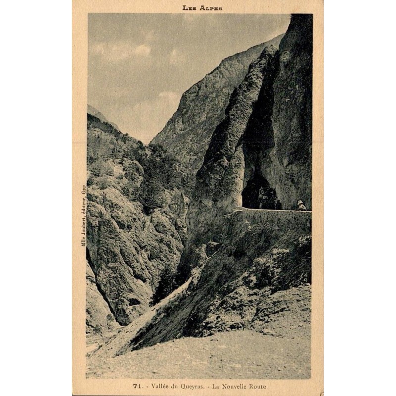 Carte postale ancienne Queyras nouvelle route gorges du Guil
