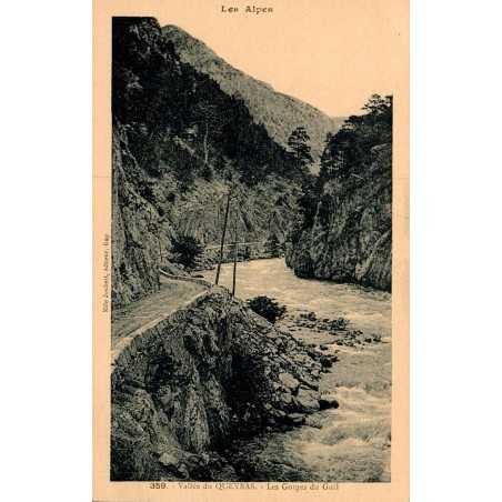 Carte postale ancienne Queyras gorges du Guil vallée