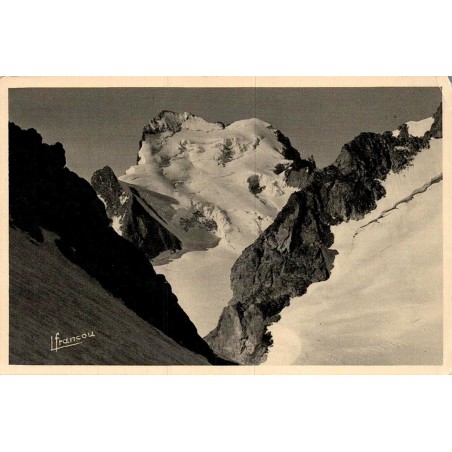 Carte postale ancienne Écrins vue Neige Cordier arête nord