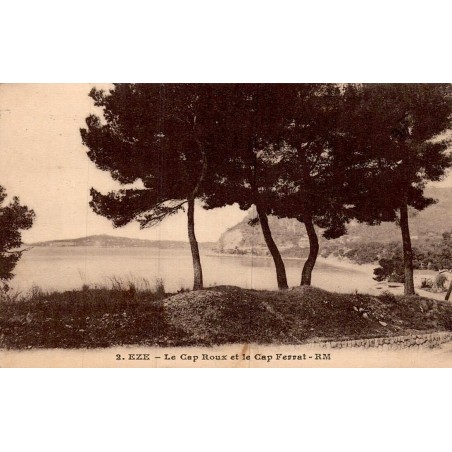Carte postale ancienne Eze Cap Roux Cap Ferrat panorama