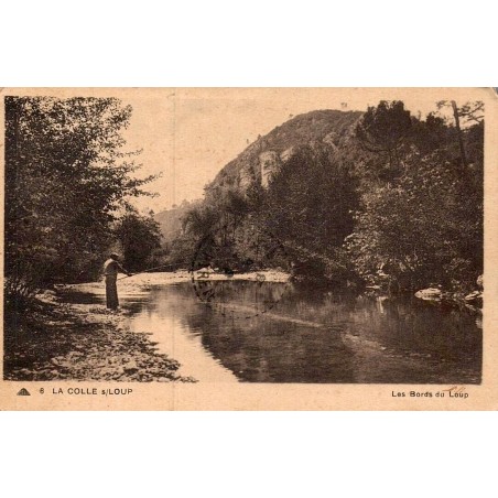 Carte postale ancienne La Colle sur Loup bords du Loup