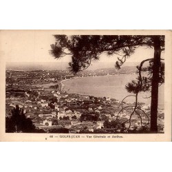 Carte postale ancienne Golfe Juan Antibes vue générale