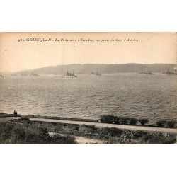 Carte postale ancienne Golfe Juan escadre rade Cap Antibes