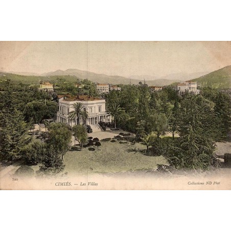 Carte postale ancienne Cimiez Nice villas Belle Epoque
