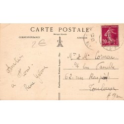 Carte postale ancienne Castillon lacets route Menton