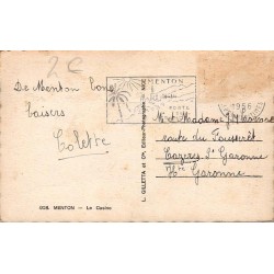 Carte postale ancienne Menton le casino