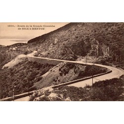 Carte postale ancienne Grande Corniche Nice Menton route panoramique