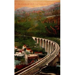 Carte postale ancienne gorges du Loup viaduc et hôtels