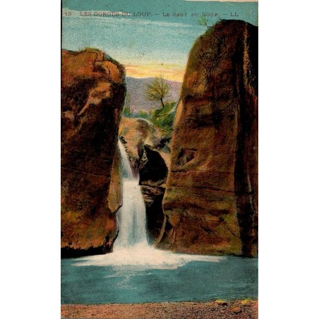 Carte postale ancienne gorges du Loup saut du Loup cascade