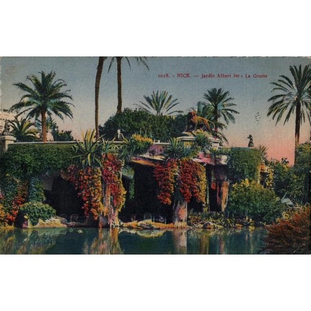 Carte postale ancienne Nice Jardin d’Albert 1er la grotte