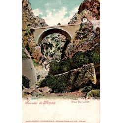 Carte postale ancienne Menton pont Saint Louis frontière Italie