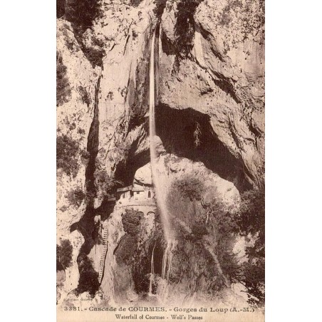 Carte postale ancienne cascade de Courmes gorges du Loup