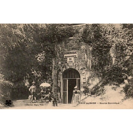 Carte postale ancienne Vals les Bains source Dominique Ardèche