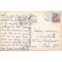 Carte postale ancienne Nice – Jardin Albert 1er et les Grands Hôtels