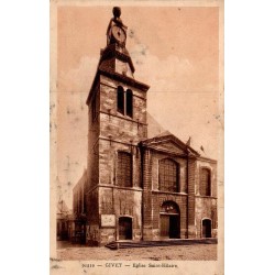 Carte postale ancienne Givet église Saint Hilaire Ardennes