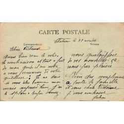 Carte postale ancienne Le Chesne église détruite guerre 1914 1918