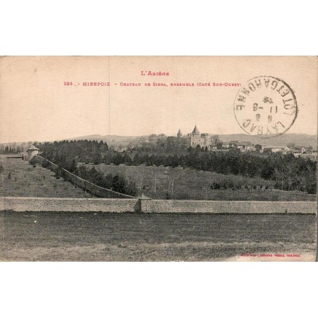 Carte postale ancienne Mirepoix château de Sibra sud ouest