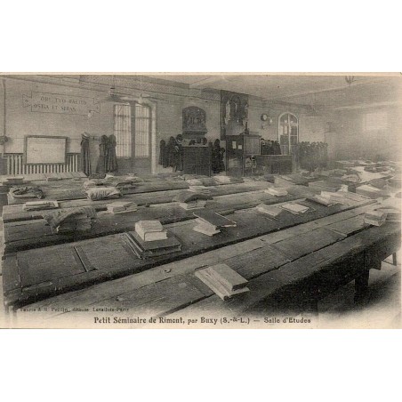 Carte postale ancienne Rimont séminaire salle d’études Buxy