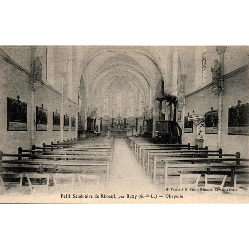 Carte postale ancienne Rimont chapelle petit séminaire Buxy