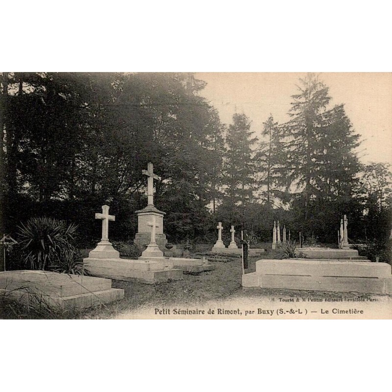 Carte postale ancienne Rimont cimetière petit séminaire Buxy