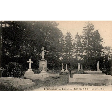 Carte postale ancienne Rimont cimetière petit séminaire Buxy
