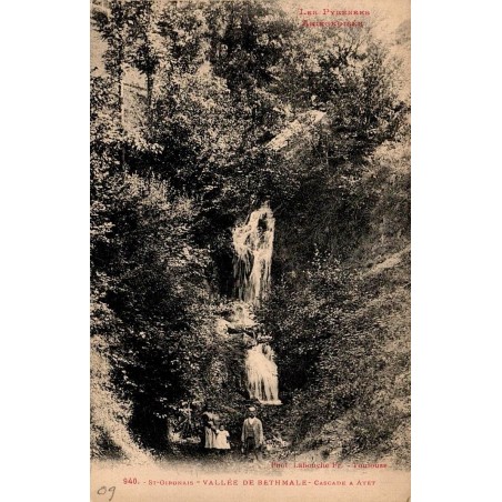 Carte postale ancienne Bethmale cascade Ayet Ariège