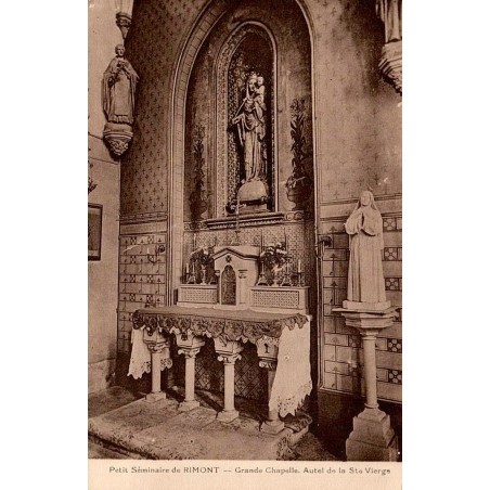 Carte postale ancienne Rimont autel Sainte Vierge chapelle séminaire