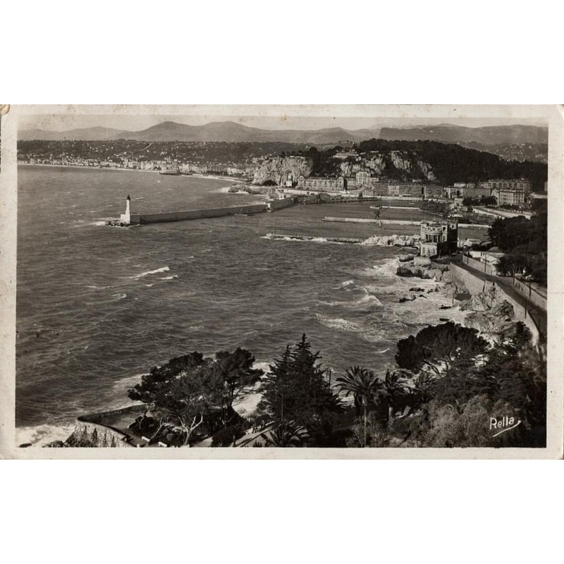 Carte postale ancienne Nice vue prise du Mont Boron