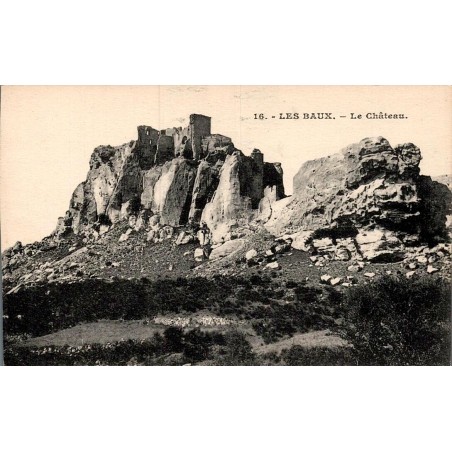 Carte postale ancienne Les Baux de Provence château ruines