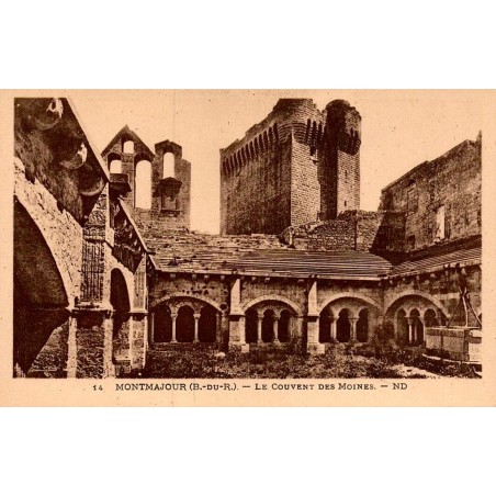 Carte postale ancienne Montmajour couvent des moines abbaye Arles