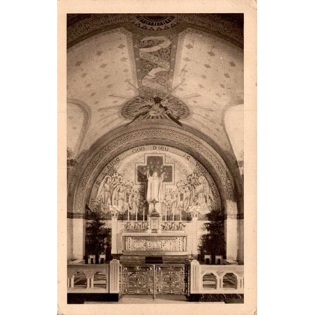 Carte postale ancienne Lisieux basilique crypte autel mosaique