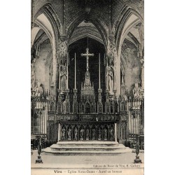 Carte postale ancienne Vire église Notre Dame autel bronze