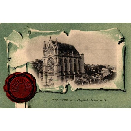 Carte postale ancienne Angoulême chapelle des Bézines LL