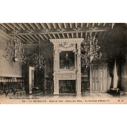 Carte postale ancienne La Rochelle hôtel de ville salon des fêtes Henri IV