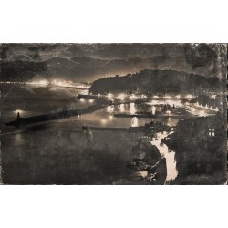 Carte postale ancienne Nice la nuit Côte d’Azur