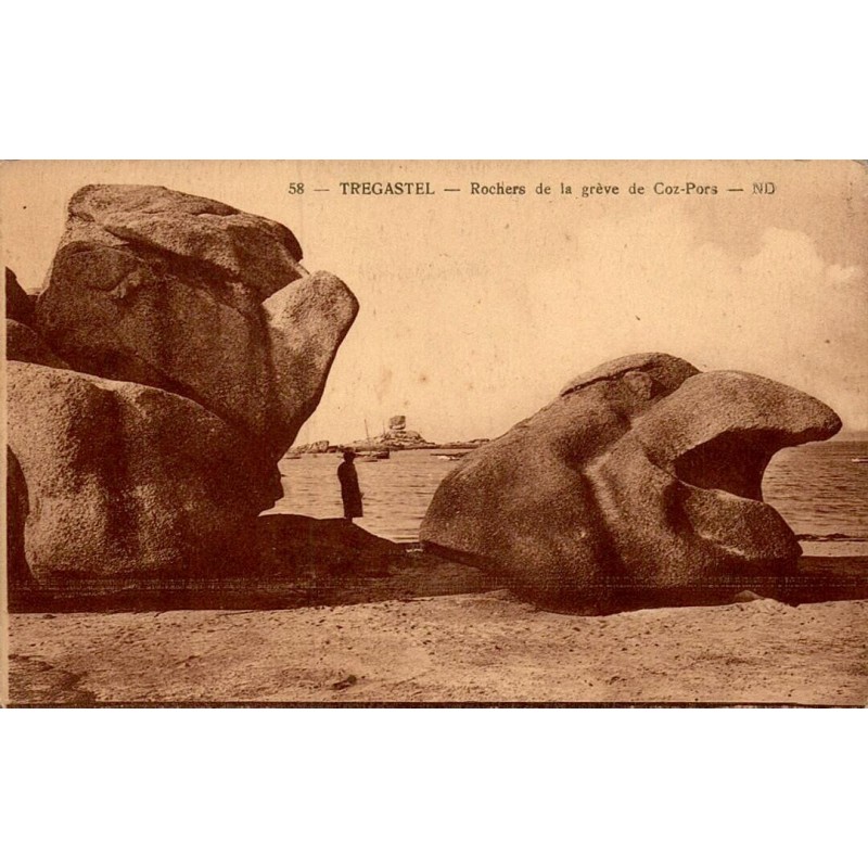 58 - TREGASTEL - Rochers de la Grève de Coz-Pors --ND