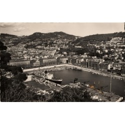 Carte postale ancienne Nice le pont vu du Château Côte d’Azur
