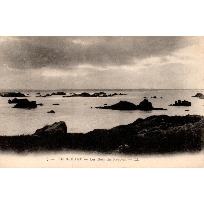 Carte postale ancienne Ile de Brehat flots du Kerpont LL