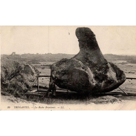 Carte postale ancienne Tregastel roche branlante LL Bretagne