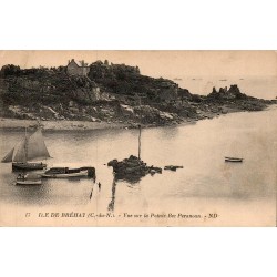 Carte postale ancienne Ile de Brehat pointe Bec Peranoan cote nord