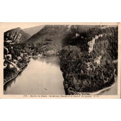 Carte postale ancienne Bassin du Doubs Rocher du Sphinx Villers le Lac