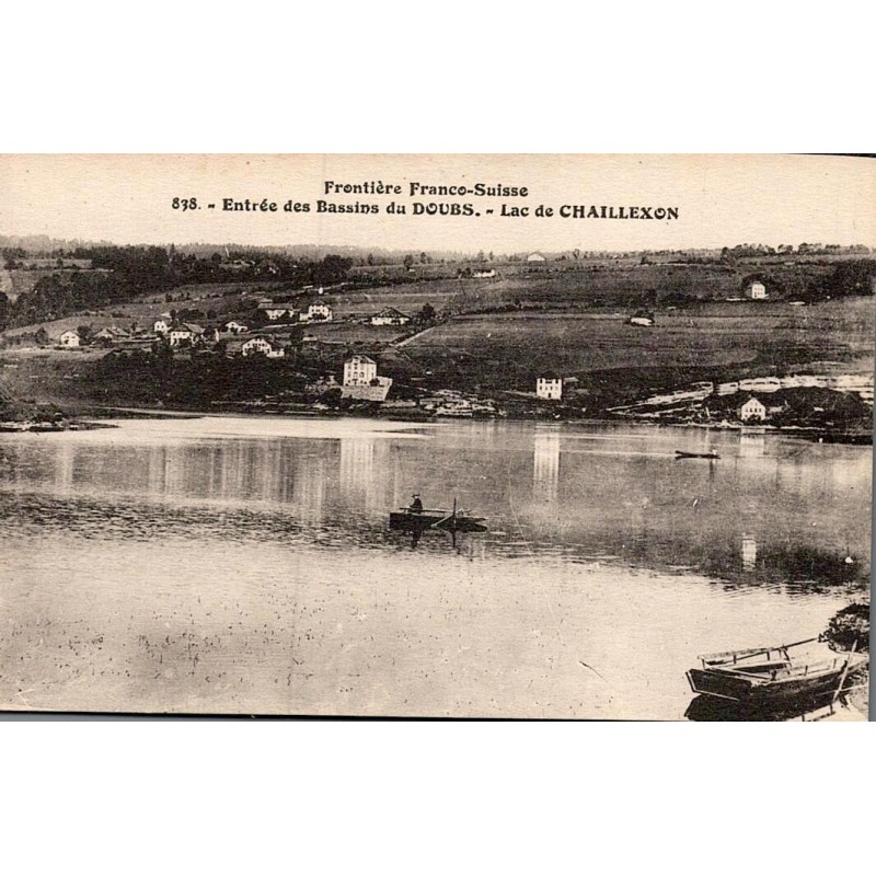 Carte postale ancienne lac de Chaillexon entrée bassin du Doubs