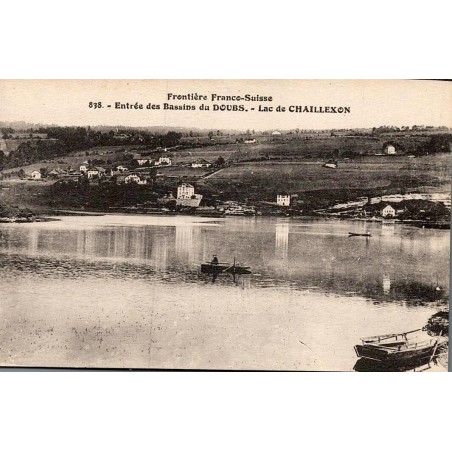 Carte postale ancienne lac de Chaillexon entrée bassin du Doubs