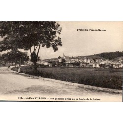 Carte postale ancienne lac de Villers route de Suisse Villers le Lac