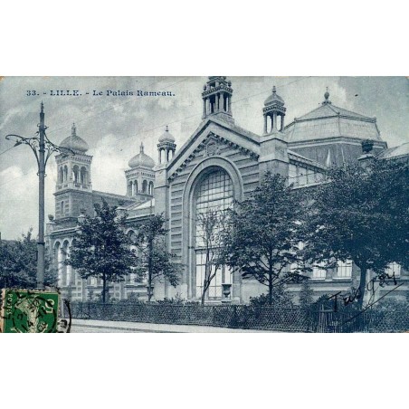 Carte postale ancienne Lille Palais Rameau façade boulevard Vauban Nord